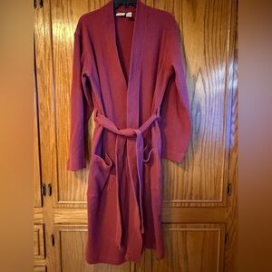 LL Bean Waffle Knit Cabin  red Tied Robe size Mens medium regular